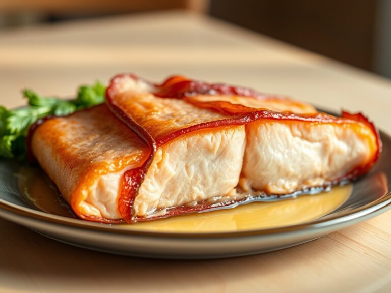 Zalm in spek gewikkeld