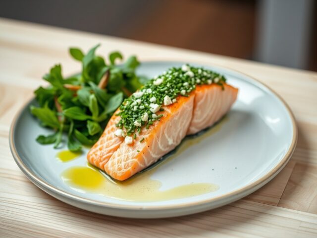 Zalm met kruidenkorst