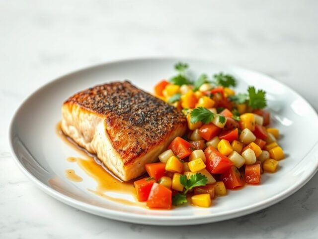 Zalm met Tomaten-Mais Salsa