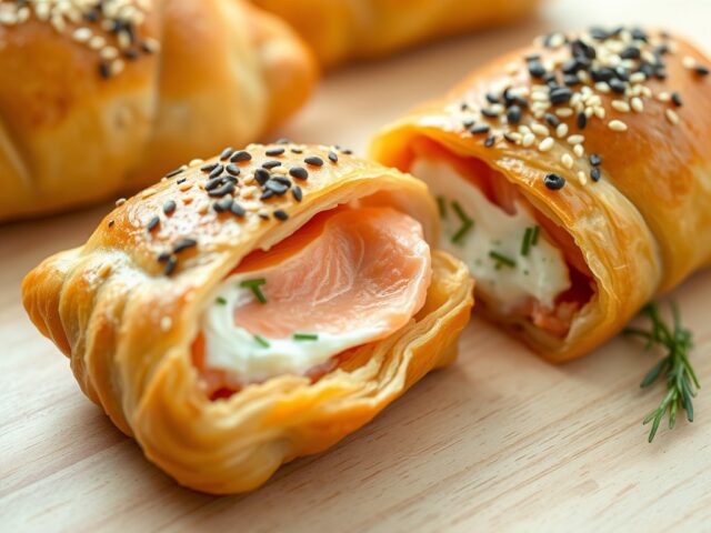 Zalm op bladerdeeg