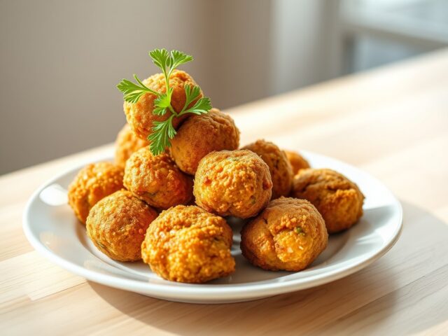 Zalmballetjes, snack