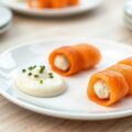 Zalmbonbon met mierikswortel mayonaise