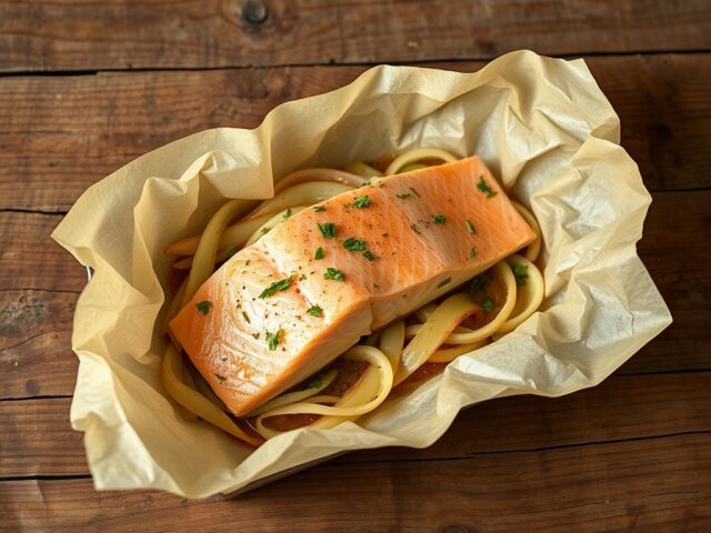 Zalmfilet in papillotte