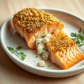 Zalmfilet met kruidenvulling