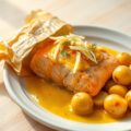 Zalmpakketjes met venkel en sinaasappelboter