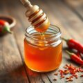 Zelfgemaakte hot honey (pittige chilihoning)