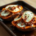 Zoete aardappel uit de oven met pecannoten