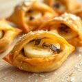 Zoete bladerdeegflappen met banaan, kokos+chocola