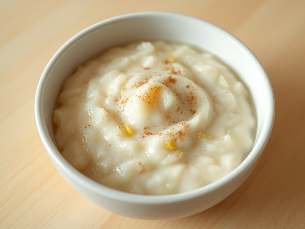 Zoete rijstpudding, AI-gegenereerde illustratie