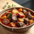 Zomerse Italiaanse stoofvleesschotel