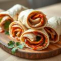 Zomerse wraps met geroosterde reepjes kalkoen en O