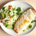 Zonnevisfilet met kokos-limoensalade