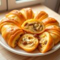 Zuurkoolbroodjes met romige kip en rozijnen