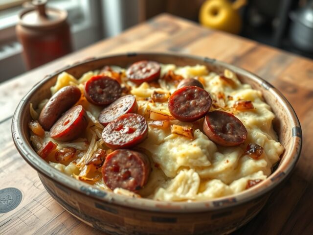 Zuurkoolschotel met Groninger met worst (oven)