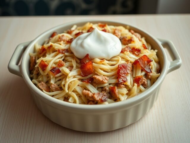 Zuurkoolschotel uit de oven