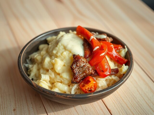 Zuurkoolstamppot met shoarma