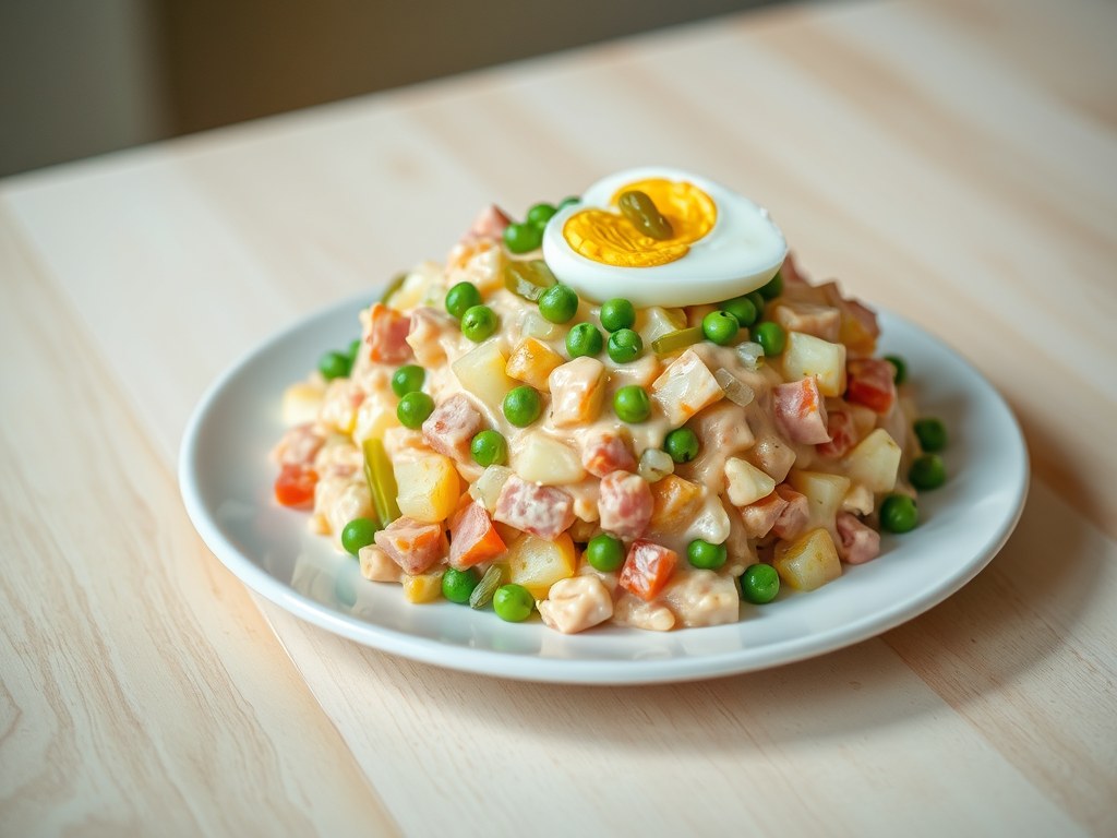 Zwarte pieten huzarensalade, AI-gegenereerde illustratie