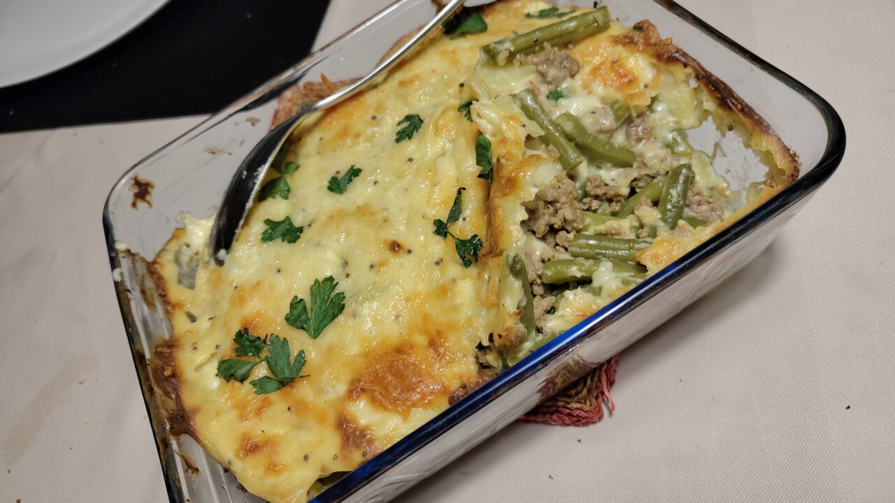 Sperziebonen Ovenschotel met Kerrie en Kaas, foto 2