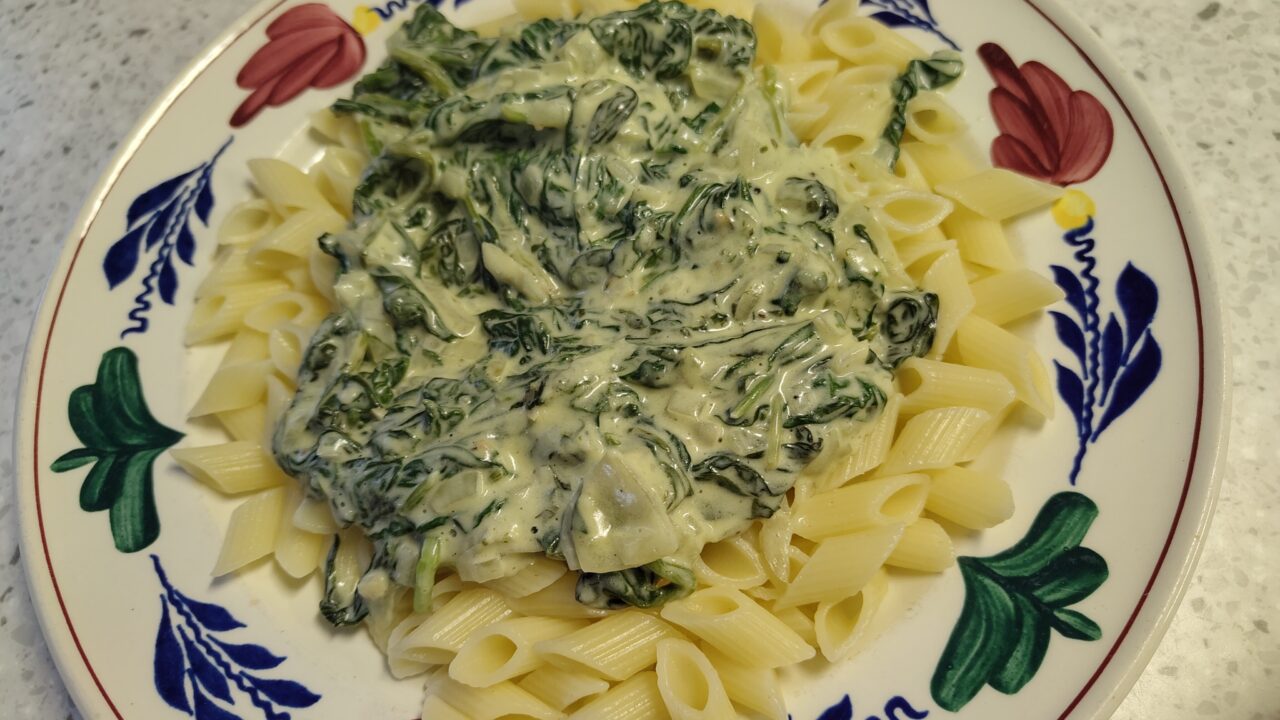 Spinazie Boursin Saus met Penne, foto 4