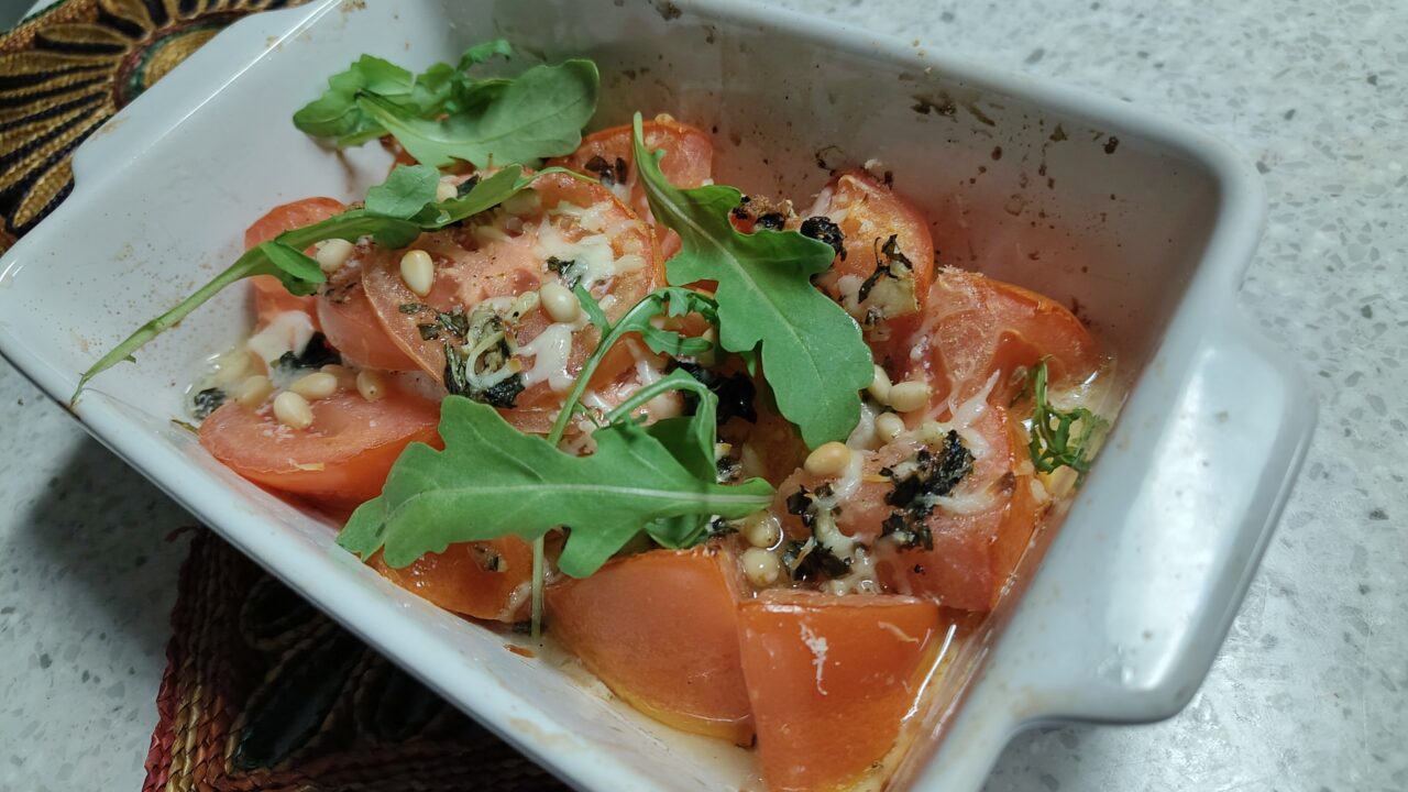 Kabeljauwhaas met tomaat en basilicum knoflook dressing uit de oven, foto 1
