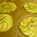 Aardappel-courgette-roosjes uit de oven