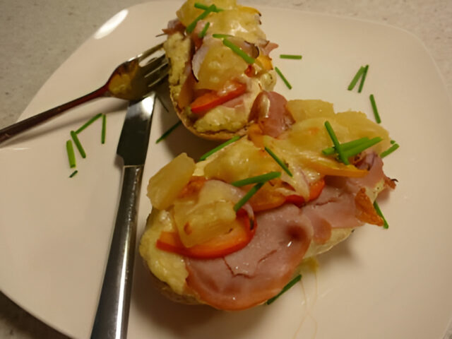 Afbak pistoletje Hawaï, lekker en gemakkelijk.