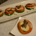 Amuse van courgette, tomaat , provolone en ansjovis…