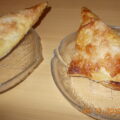 Appelflappen van bladerdeeg met custard en rozijnen