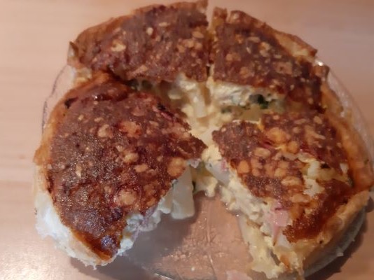 Hartig taartje met asperges, ham en kaas uit de Airfryer maar ook voor de oven, foto 3