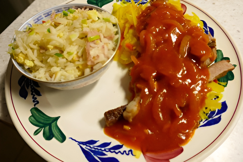 Babi Pangang met Nasi van Ramon Brugman
