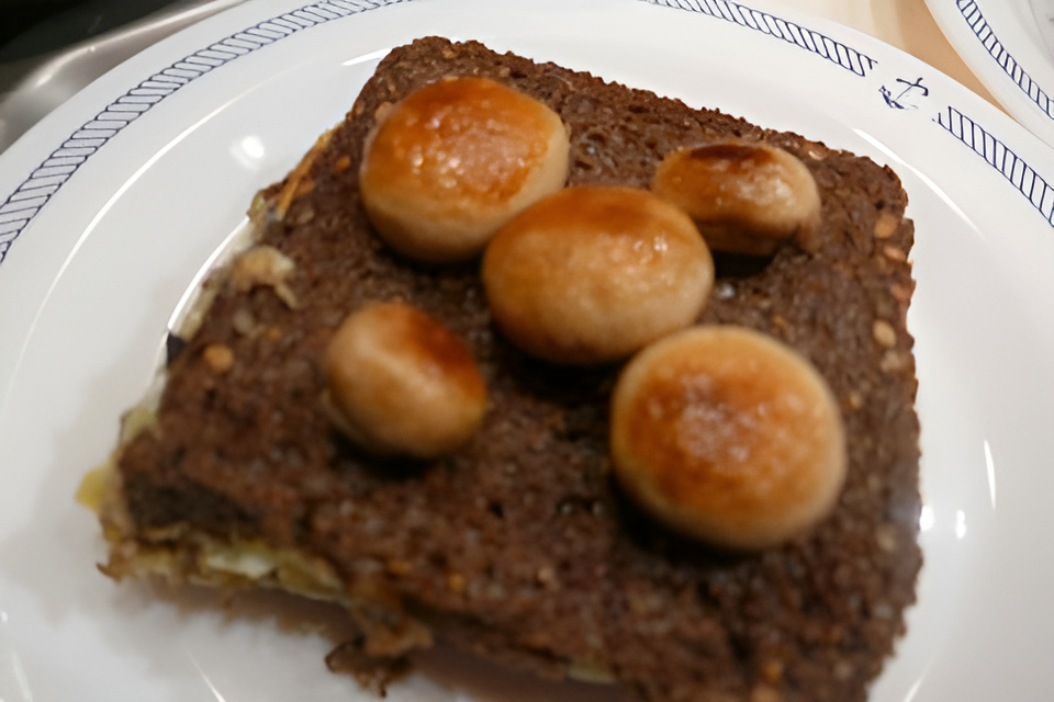 Croque Champignon....met champignons van " Het Uilennest "