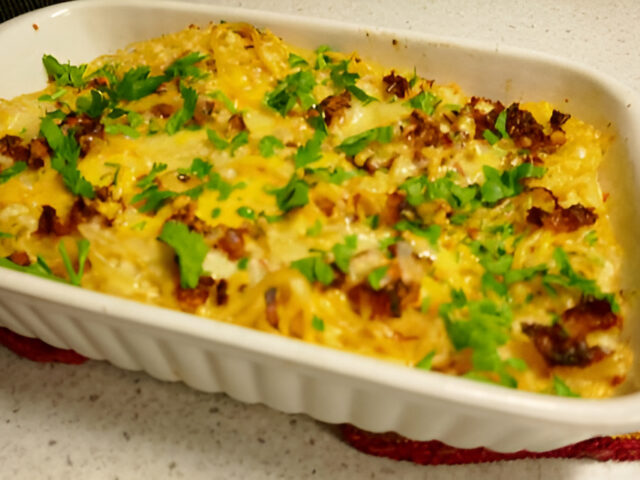 Drie Kazen Linguine met uitgebakken spekjes uit Tirol