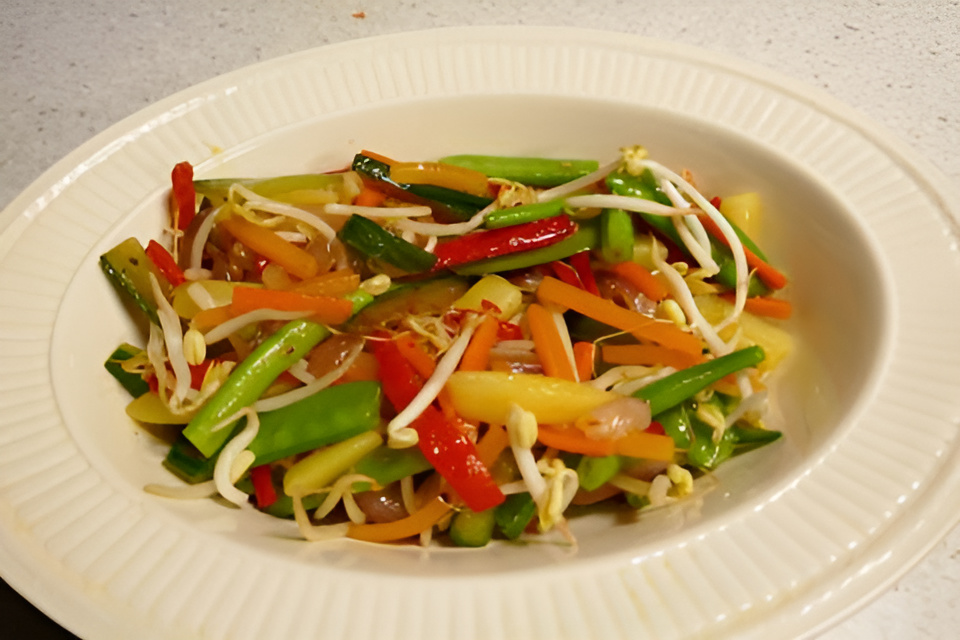 Gezonde Gemengde Groente uit de wok met ....... ?