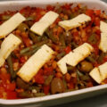Griekse bonenschotel met feta