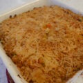 Indische macaroni ovenschotel.
