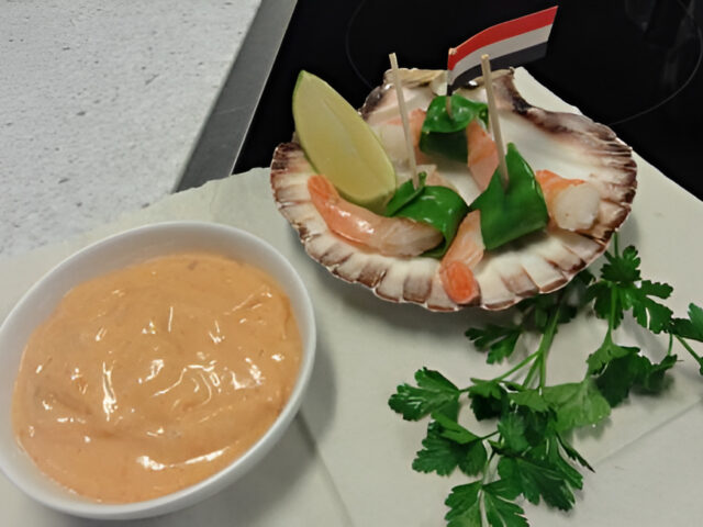 ” Ingewikkelde ” gamba’s met mangodip