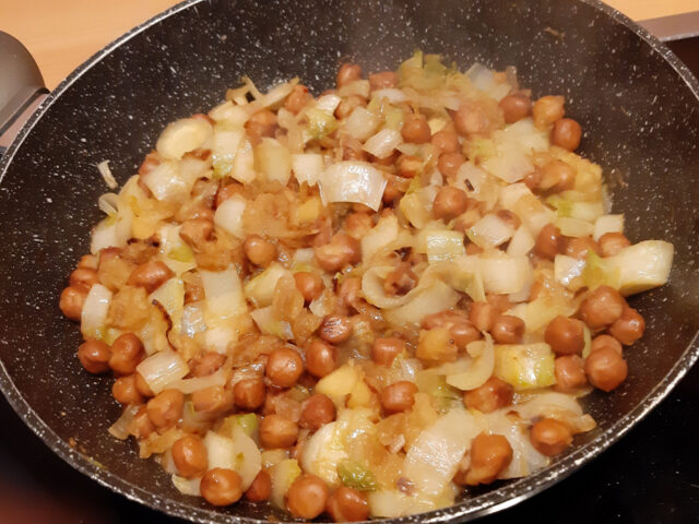 Kapucijners met witlof, appel en ui