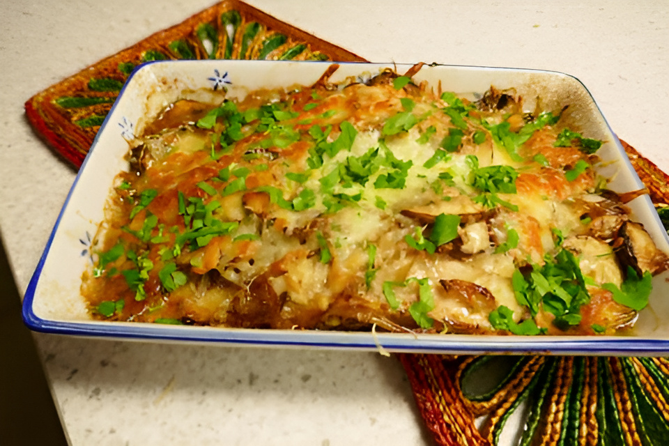 Kazige Kipfilet met Kastanjechampignons uit de Oven.....