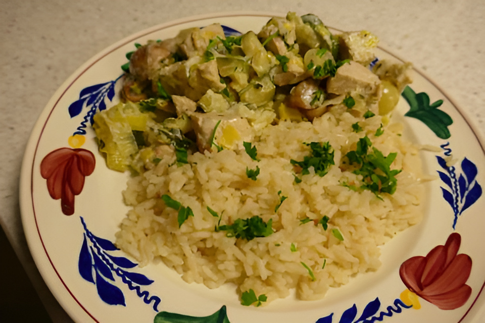 Kippenstoof met couscous en druiven van P G