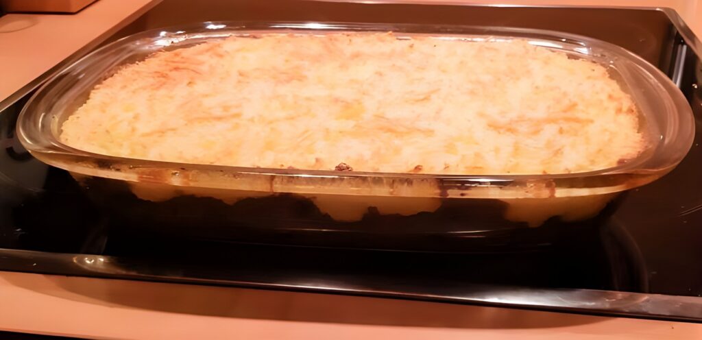 Parmentier de canard met zuurkool en paddenstoelen (eend)