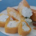 Paprikahapje gevuld met geitenkaas