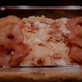 Stamppot rode bietjes met geitenkaas, gebakken appelringen en walnoten