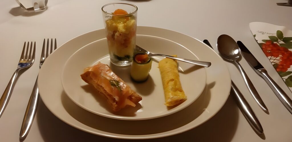 Voorgerecht van 4 variaties met gerookte zalm