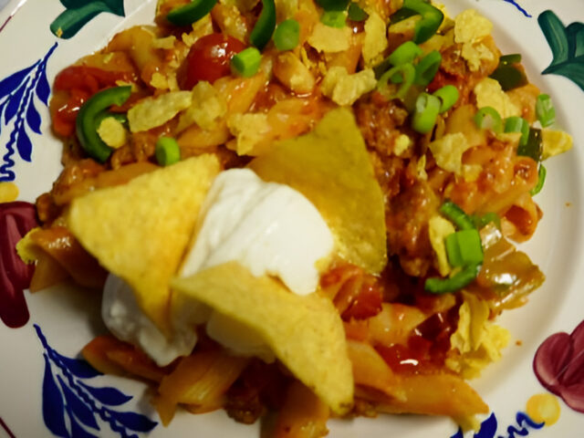 Kruidige Mexicaanse Pasta met een Licht Pittig Randje.