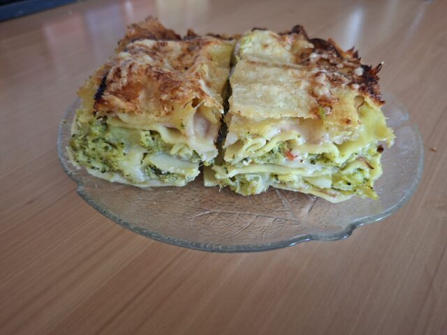 Snelle lasagne met broccoli, ham en kaas