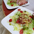 Lauwwarme maaltijdsalade met spekjes en nog meer lekkers……