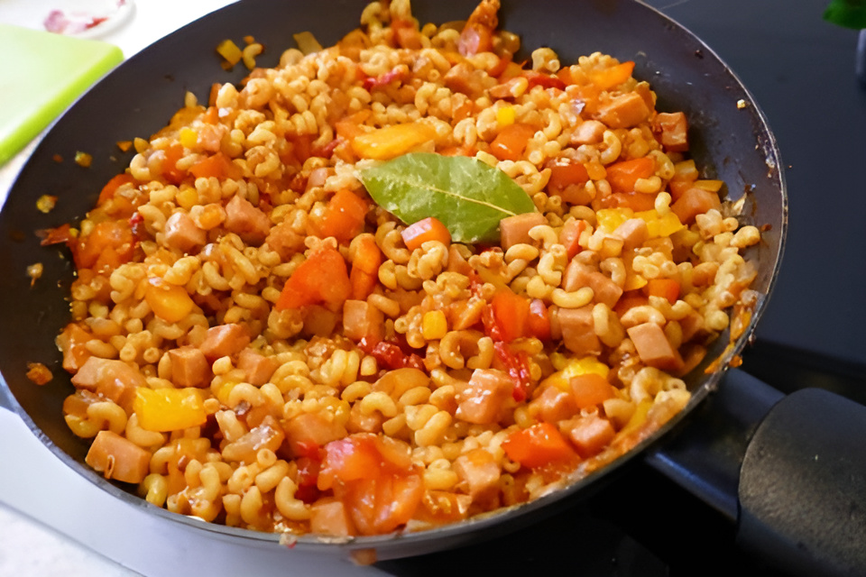 Licht Pittig Indisch Macaronipannetje