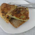Makkelijke maandag………. aardappel – prei omelet met spekjes