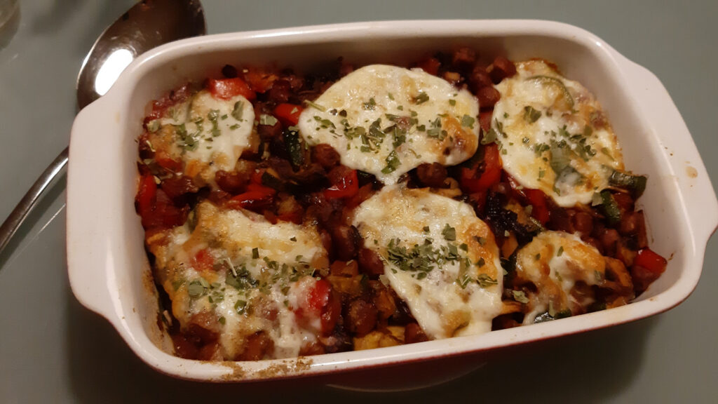 Mediterrane kapucijnerschotel met mozzarella