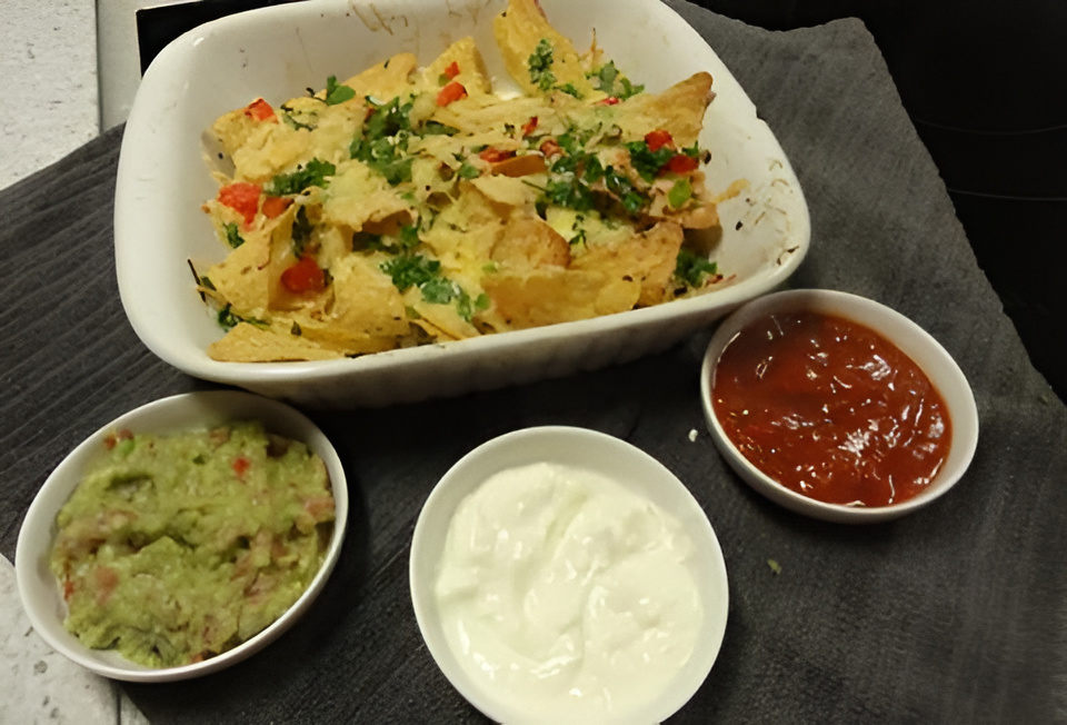 Mexicaanse nacho snack uit de oven